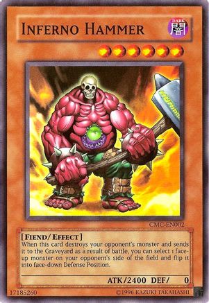 Image of Inferno Hammer (Capsule Monster Coliseum) (CMC-EN002) - Yu-Gi-Oh! Video Game Promotional Cards Limited