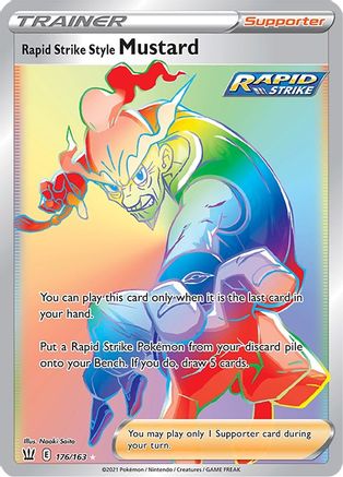 Image of Rapid Strike Style Mustard (Secret) 176/163  - Holofoil SWSH05 Battle Styles - Secret Rare