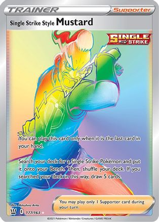Image of Single Strike Style Mustard (Secret) 177/163  - Holofoil SWSH05 Battle Styles - Secret Rare