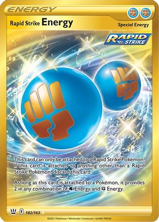 Image of Rapid Strike Energy (Secret) 182/163  - Holofoil SWSH05 Battle Styles - Secret Rare