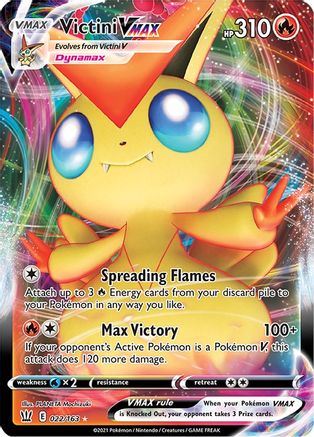Image of Victini VMAX 022/163  - Holofoil SWSH05 Battle Styles - Ultra Rare