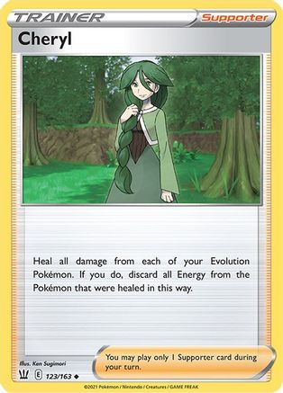 Image of Cheryl 123/163  - Reverse Holofoil SWSH05 Battle Styles - Uncommon