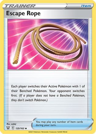 Image of Escape Rope 125/163  - Reverse Holofoil SWSH05 Battle Styles - Uncommon