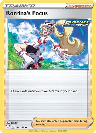 Image of Korrina's Focus 128/163  - Reverse Holofoil SWSH05 Battle Styles - Uncommon