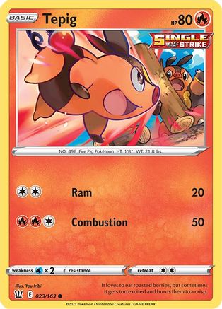 Image of Tepig 023/163  SWSH05 Battle Styles - Common