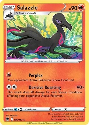 Image of Salazzle 028/163  - Reverse Holofoil SWSH05 Battle Styles - Rare