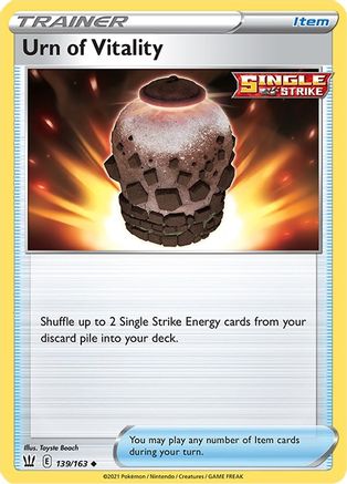 Image of Urn of Vitality 139/163  - Reverse Holofoil SWSH05 Battle Styles - Uncommon