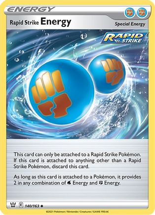 Image of Rapid Strike Energy 140/163  - Reverse Holofoil SWSH05 Battle Styles - Uncommon