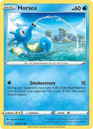 Image of Horsea 031/163  - Reverse Holofoil SWSH05 Battle Styles - Common