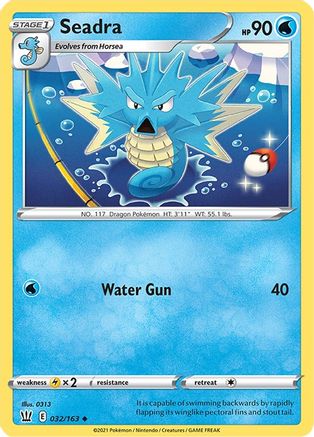 Image of Seadra 032/163  - Reverse Holofoil SWSH05 Battle Styles - Uncommon