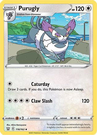 Image of Purugly 116/163  SWSH05 Battle Styles - Uncommon