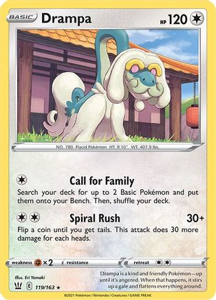 Image of Drampa 119/163  SWSH05 Battle Styles - Rare