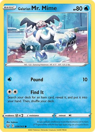 Image of Galarian Mr. Mime 034/163  SWSH05 Battle Styles - Common