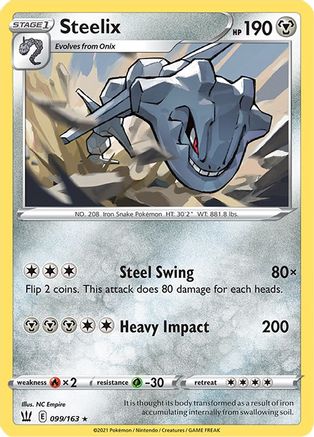 Image of Steelix 099/163  - Holofoil SWSH05 Battle Styles - Holo Rare