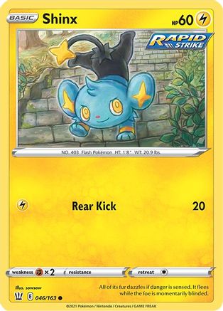 Image of Shinx 046/163  - Reverse Holofoil SWSH05 Battle Styles - Common