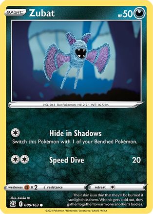 Image of Zubat 089/163  - Reverse Holofoil SWSH05 Battle Styles - Common