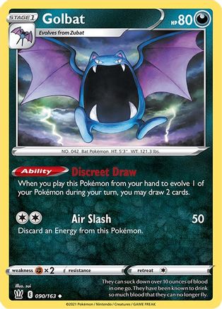 Image of Golbat 090/163  - Reverse Holofoil SWSH05 Battle Styles - Uncommon