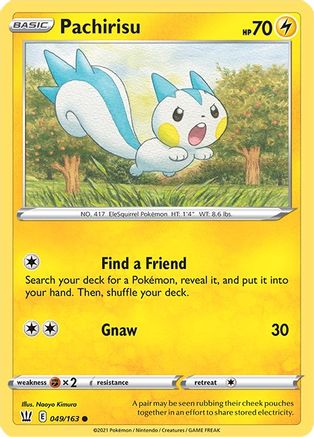 Image of Pachirisu 049/163  - Reverse Holofoil SWSH05 Battle Styles - Common