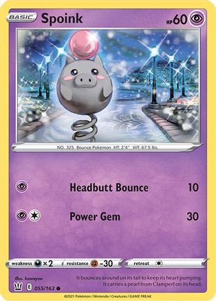 Image of Spoink 055/163  SWSH05 Battle Styles - Common