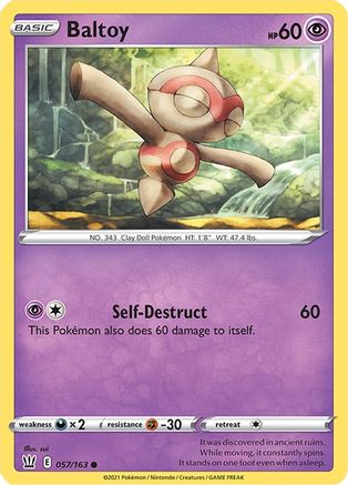 Image of Baltoy 057/163  SWSH05 Battle Styles - Common