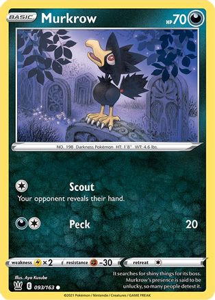 Image of Murkrow 093/163  SWSH05 Battle Styles - Common