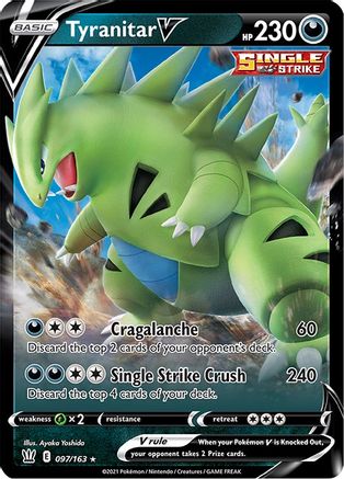 Image of Tyranitar V 097/163  - Holofoil SWSH05 Battle Styles - Ultra Rare