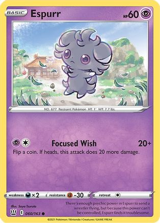 Image of Espurr 060/163  SWSH05 Battle Styles - Common