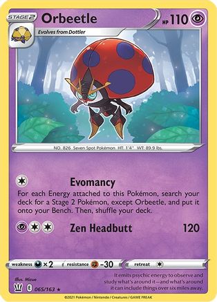 Image of Orbeetle 065/163  - Holofoil SWSH05 Battle Styles - Holo Rare
