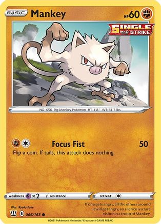 Image of Mankey 066/163  SWSH05 Battle Styles - Common
