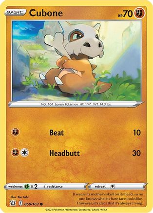 Image of Cubone 069/163  SWSH05 Battle Styles - Common