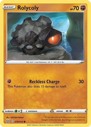 Image of Rolycoly 078/163  SWSH05 Battle Styles - Common