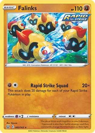 Image of Falinks 083/163  - Reverse Holofoil SWSH05 Battle Styles - Rare