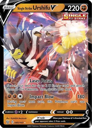 Image of Single Strike Urshifu V 085/163  - Holofoil SWSH05 Battle Styles - Ultra Rare