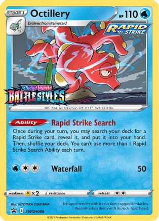 Image of Octillery SWSH089  - Holofoil SWSH Sword & Shield Promo Cards - Promo
