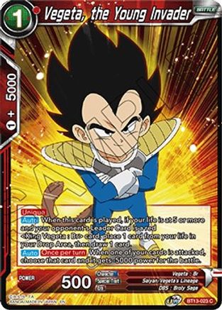 Image of Vegeta, the Young Invader (BT13-023) - Supreme Rivalry Foil