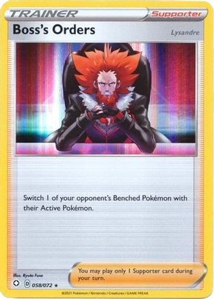 Image of Boss's Orders 058/072  - Holofoil Deck Exclusives - Holo Rare