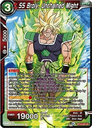 Image of SS Broly, Unchained Might (BT13-025) - Supreme Rivalry