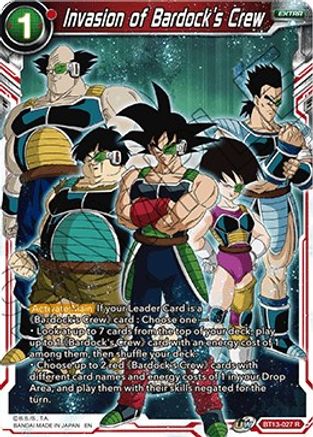 Image of Invasion of Bardock's Crew (BT13-027) - Supreme Rivalry Foil