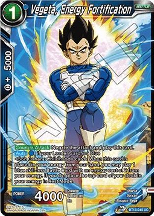 Image of Vegeta, Energy Fortification (BT13-040) - Supreme Rivalry Foil
