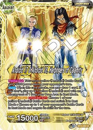 Image of Android 17 & Android 18 // Android 17 & Android 18, Harbingers of Calamity (BT13-092) - Supreme Rivalry Foil