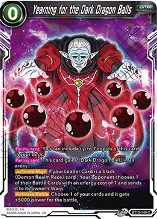 Image of Yearning for the Dark Dragon Balls (BT13-149) - Supreme Rivalry Foil