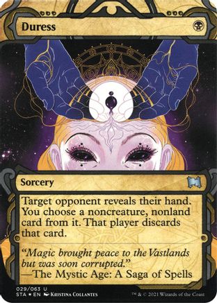 Image of Duress (Foil Etched) (STA-029) - Strixhaven Mystical Archive (Borderless) Foil