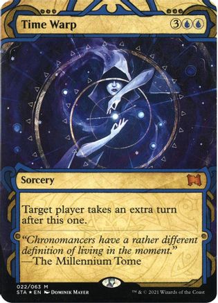 Image of Time Warp (Foil Etched) (STA-022) - Strixhaven Mystical Archive (Borderless) Foil