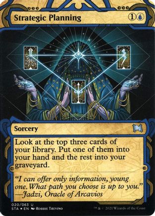 Image of Strategic Planning (Foil Etched) (STA-020) - Strixhaven Mystical Archive (Borderless) Foil
