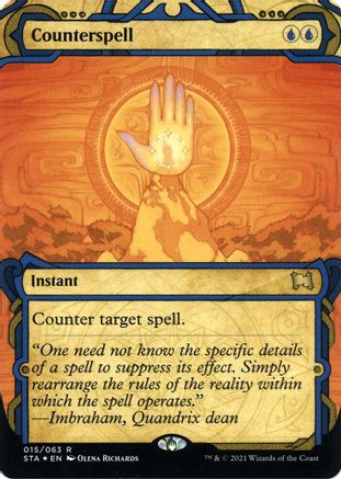 Image of Counterspell (Foil Etched) (STA-015) - Strixhaven Mystical Archive (Borderless) Foil