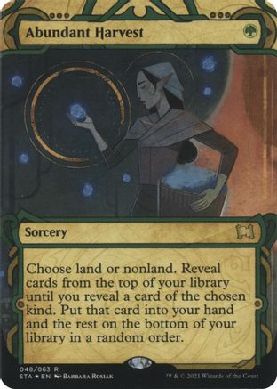 Image of Abundant Harvest (Foil Etched) (STA-048) - Strixhaven Mystical Archive (Borderless) Foil