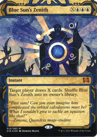 Image of Blue Sun's Zenith (Foil Etched) (STA-012) - Strixhaven Mystical Archive (Borderless) Foil