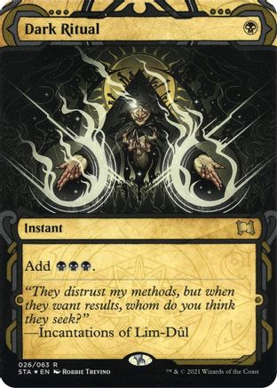 Image of Dark Ritual (Foil Etched) (STA-026) - Strixhaven Mystical Archive (Borderless) Foil