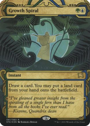 Image of Growth Spiral (Foil Etched) (STA-061) - Strixhaven Mystical Archive (Borderless) Foil