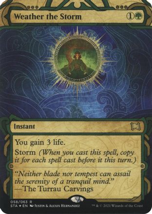 Image of Weather the Storm (Foil Etched) (STA-058) - Strixhaven Mystical Archive (Borderless) Foil